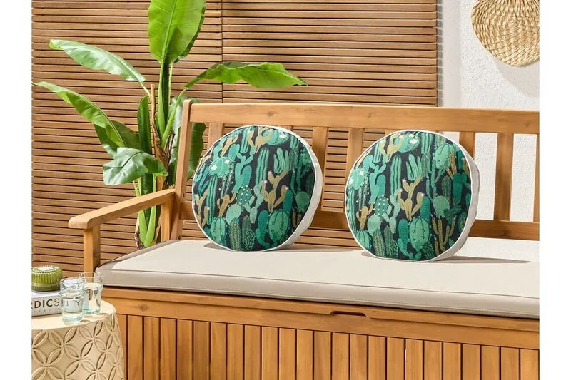 Ruffano Utomhuskudde 40 cm Rund - Grön/Blå - Textil & mattor - Filtar, kuddar & plädar - Utekudde