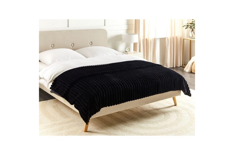 Sängöverkast Rakya Svart, 200x220 cm - Svart, 200x220 cm - Textil & mattor - Filtar, kuddar & plädar - Filtar & plädar
