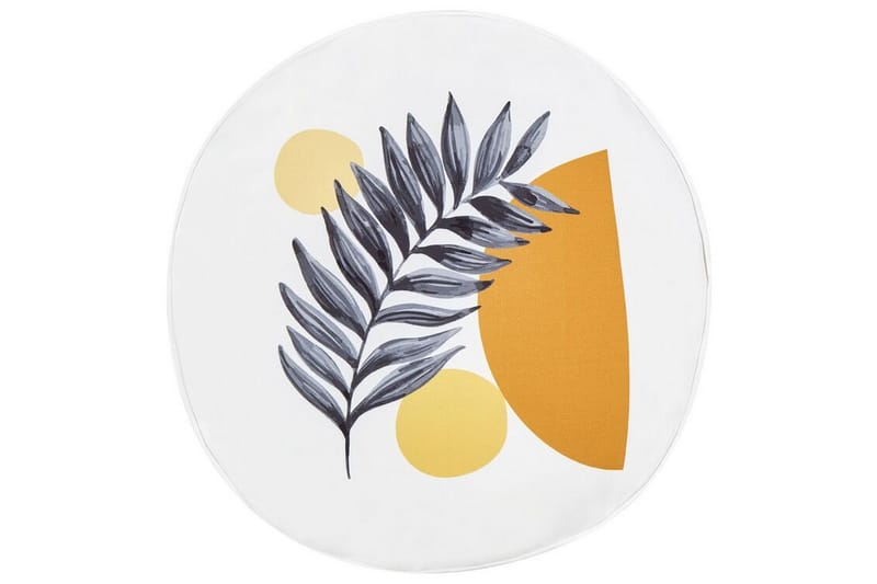 Saguenay Utomhuskudde 40 cm Rund - Vit/Svart/Orange/Gul - Textil & mattor - Filtar, kuddar & plädar - Utekudde