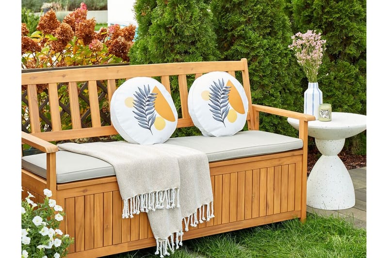 Saguenay Utomhuskudde 40 cm Rund - Vit/Svart/Orange/Gul - Textil & mattor - Filtar, kuddar & plädar - Utekudde