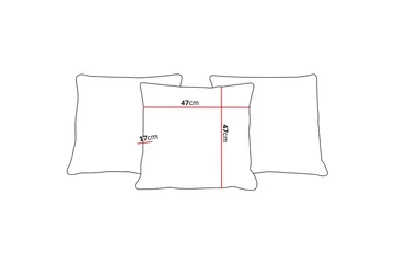 Scandi Dekorationskudde 3-pack - Svart - Textil & mattor - Filtar, kuddar & plädar - Prydnadskudde & kuddfodral