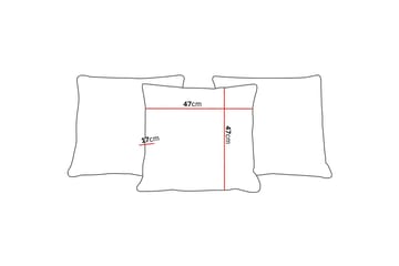 Scandi Dekorationskudde 3-pack - Mörkbrun - Textil & mattor - Filtar, kuddar & plädar - Prydnadskudde & kuddfodral
