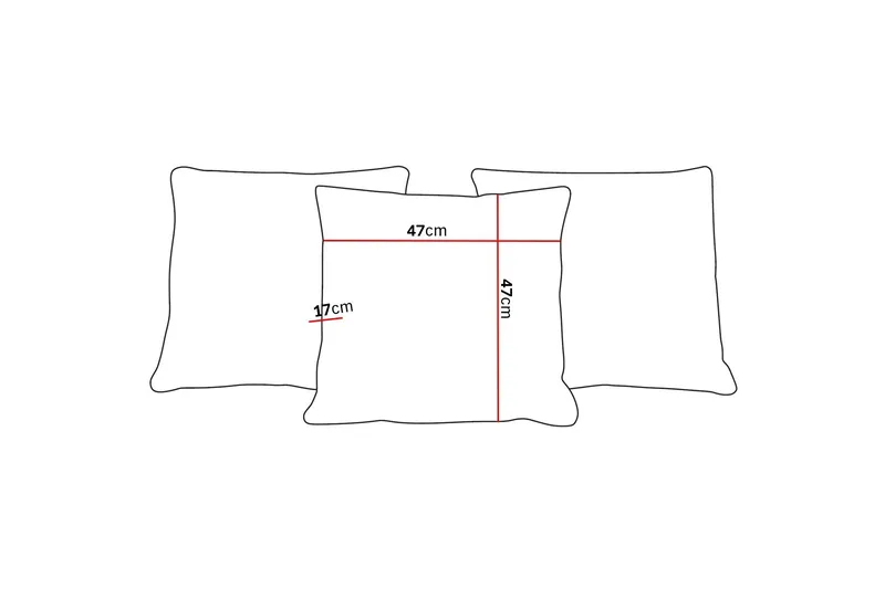 Scandi Dekorationskudde 3-pack - Mörkbrun - Textil & mattor - Filtar, kuddar & plädar - Prydnadskudde & kuddfodral