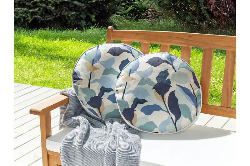 Smithers Utomhuskudde 40 cm Rund - Blå/Vit - Textil & mattor - Filtar, kuddar & plädar - Utekudde