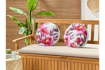 Trepuzzi Utomhuskudde 40 cm Rund - Vit/Rosa - Textil & mattor - Filtar, kuddar & plädar - Utekudde