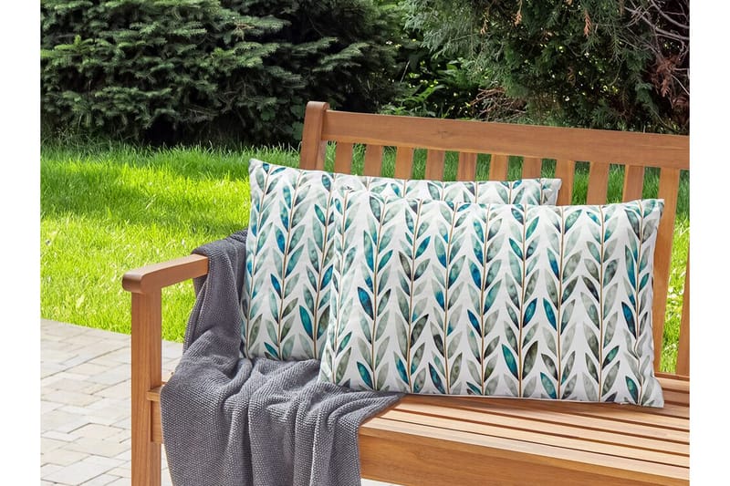 Tricase Utomhuskudde 42x60 cm - Vit/Grön - Textil & mattor - Filtar, kuddar & plädar - Utekudde