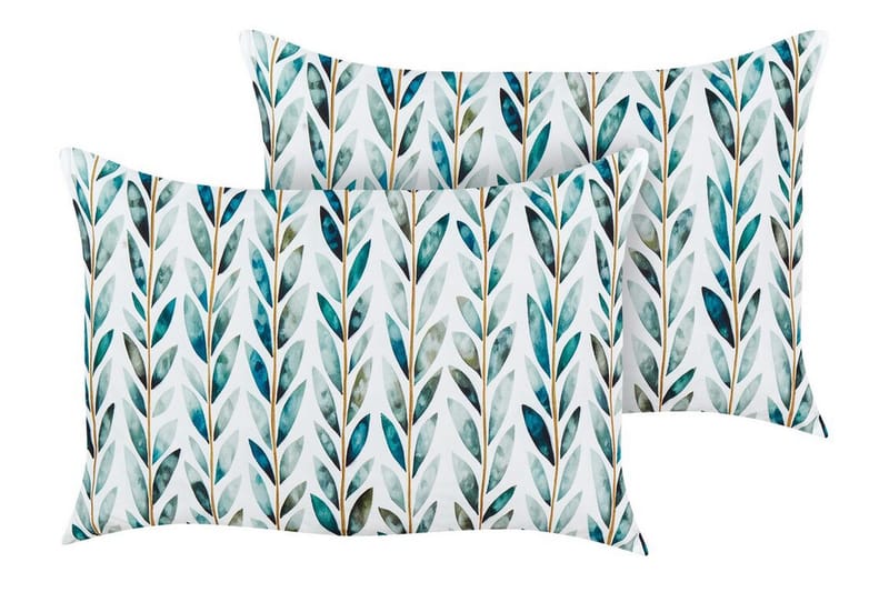 Tricase Utomhuskudde 42x60 cm - Vit/Grön - Textil & mattor - Filtar, kuddar & plädar - Utekudde