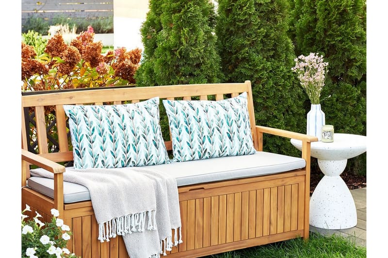 Tricase Utomhuskudde 42x60 cm - Vit/Grön - Textil & mattor - Filtar, kuddar & plädar - Utekudde