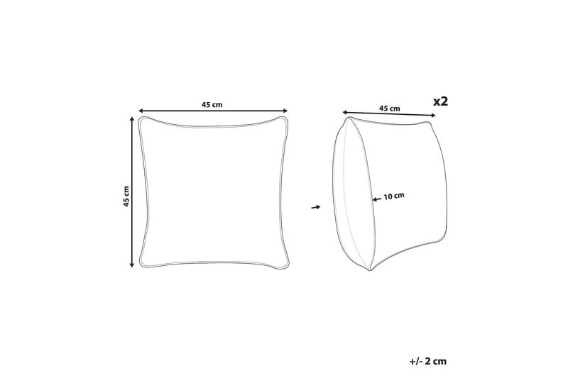 Tricase Utomhuskudde 45x45 cm 2 st - Vit/Grön - Textil & mattor - Filtar, kuddar & plädar - Utekudde