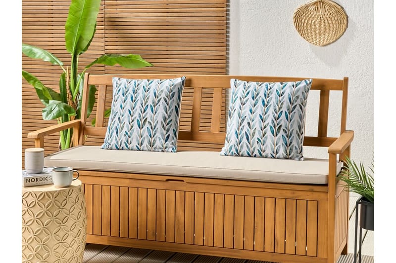 Tricase Utomhuskudde 45x45 cm - Vit/Grön - Textil & mattor - Filtar, kuddar & plädar - Utekudde