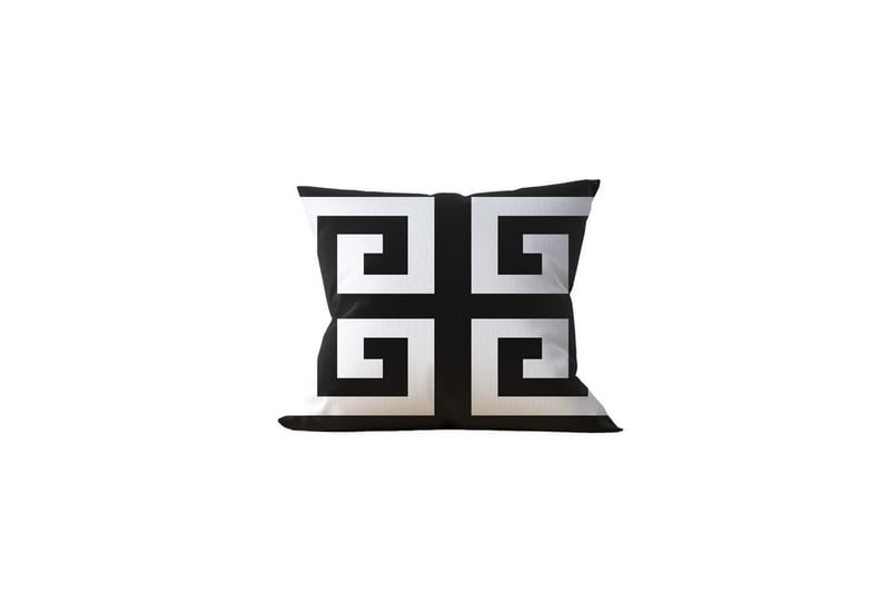 Tyrell Prydnadskudde 43x43 cm, Svart/Vit