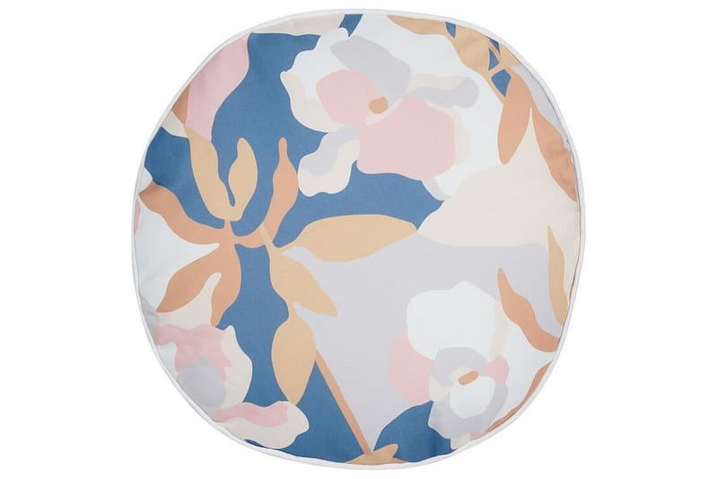 Vernole Utomhuskudde 40 cm Rund, Vit/Blå/Rosa