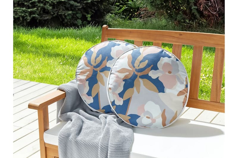 Vernole Utomhuskudde 40 cm Rund - Vit/Blå/Rosa - Möbler - Bord & matgrupper - Soffbord