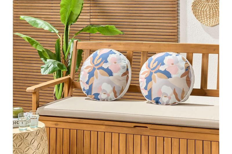 Vernole Utomhuskudde 40 cm Rund - Vit/Blå/Rosa - Möbler - Bord & matgrupper - Soffbord