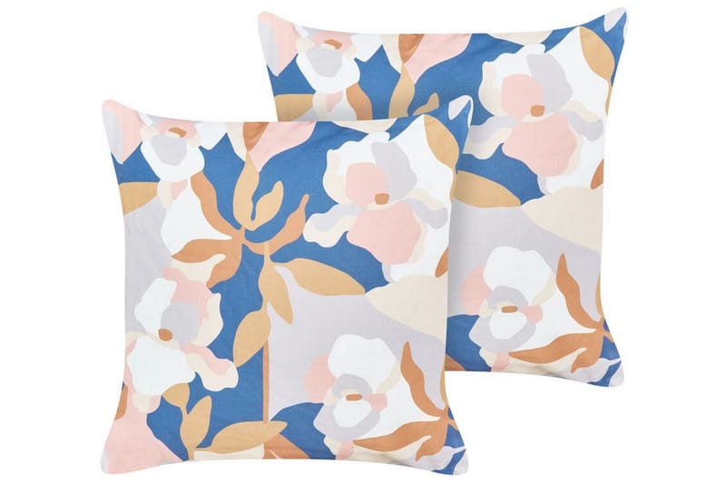 Vernole Utomhuskudde 45x45 cm 2 st - Vit/Blå/Rosa - Textil & mattor - Filtar, kuddar & plädar - Utekudde