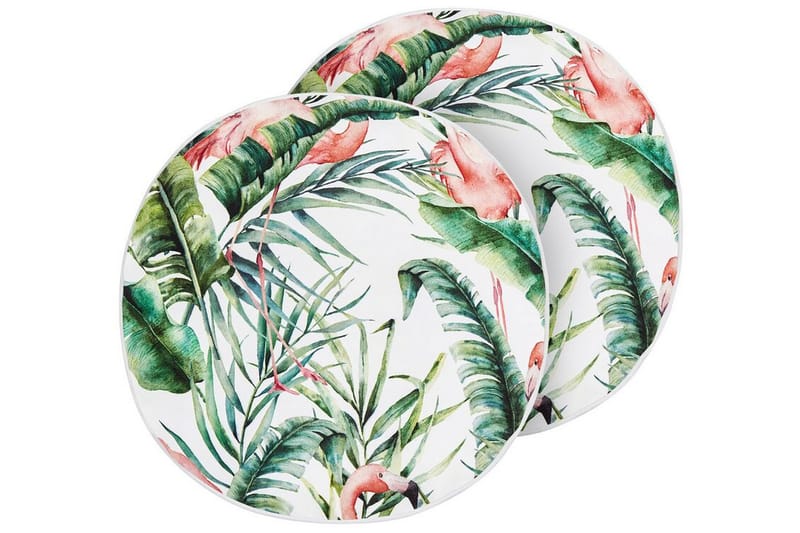 Visper Utomhuskudde 40 cm Rund - Vit/Grön/Rosa - Textil & mattor - Filtar, kuddar & plädar - Utekudde