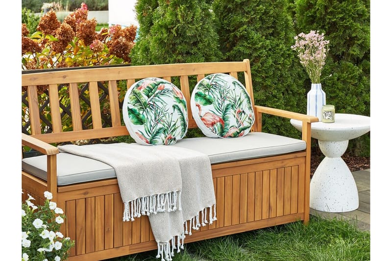 Visper Utomhuskudde 40 cm Rund - Vit/Grön/Rosa - Textil & mattor - Filtar, kuddar & plädar - Utekudde