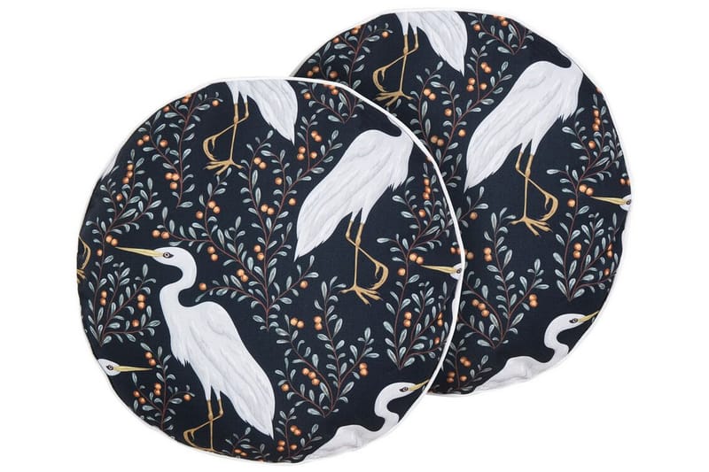 Vulcin Utomhuskudde 40 cm Rund - Svart/Vit - Textil & mattor - Filtar, kuddar & plädar - Utekudde