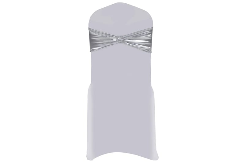 25 st stolsband stretch diamantspänne silver - Silver - Textil & mattor - Möbeltextil - Möbelöverdrag - Stolsöverdrag