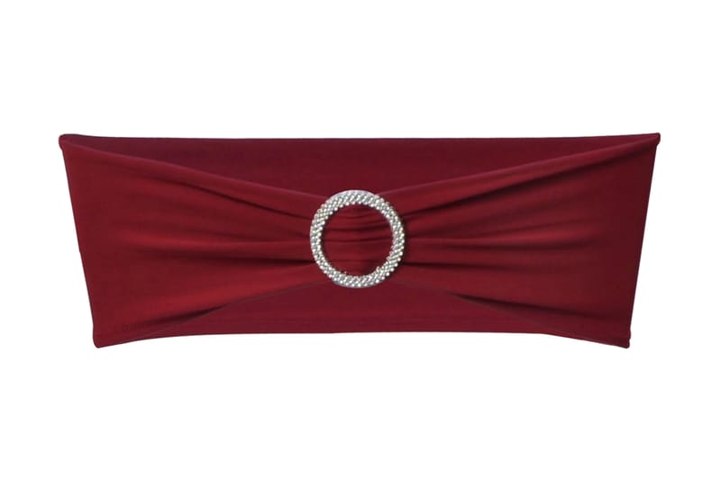 25 st vinröda dekorativa stolsband med diamantspänne - Röd - Möbelöverdrag - Stolsöverdrag