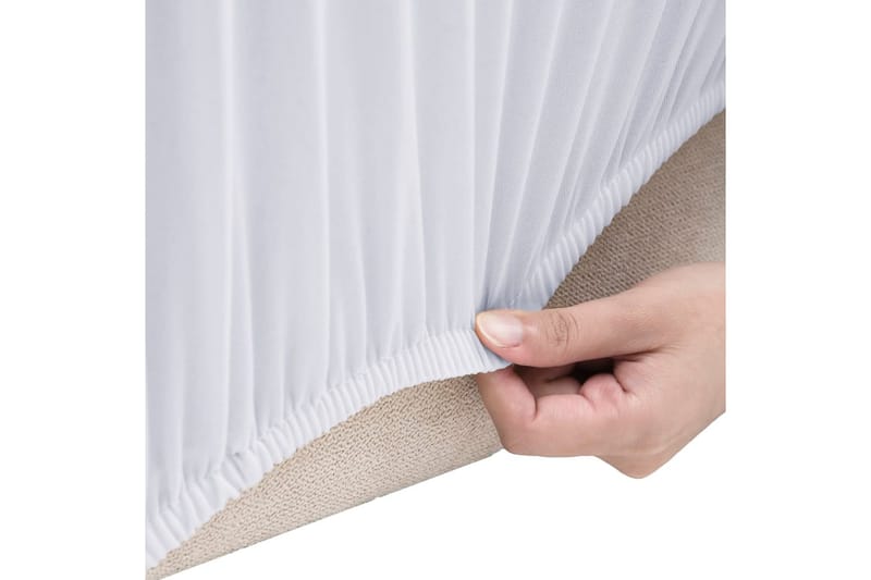 beBasic Sofföverdrag 3-sits med stretch vit polyesterjersey - White - Sofföverdrag - Möbelöverdrag