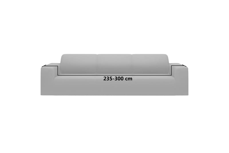 beBasic Sofföverdrag 4-sits med stretch grå polyesterjersey - Grey - Sofföverdrag - Möbelöverdrag