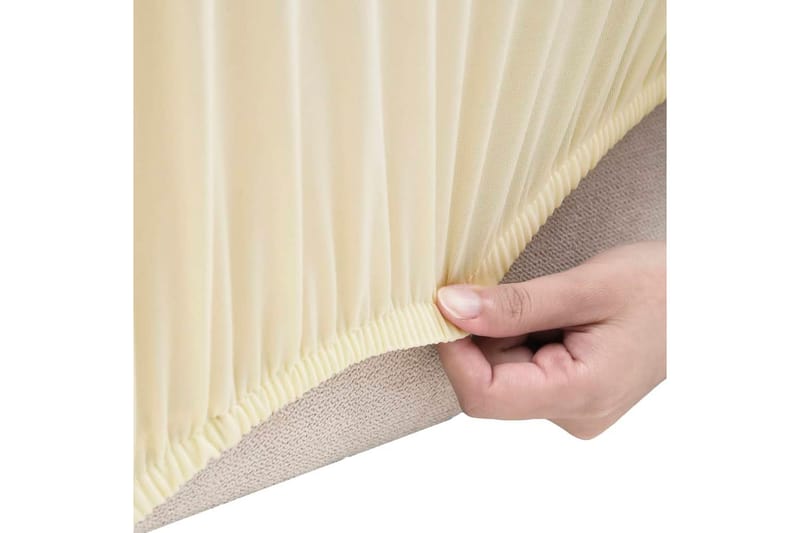 beBasic Sofföverdrag med stretch gräddvit polyesterjersey - Kräm - Textil & mattor - Möbeltextil - Möbelöverdrag - Sofföverdrag
