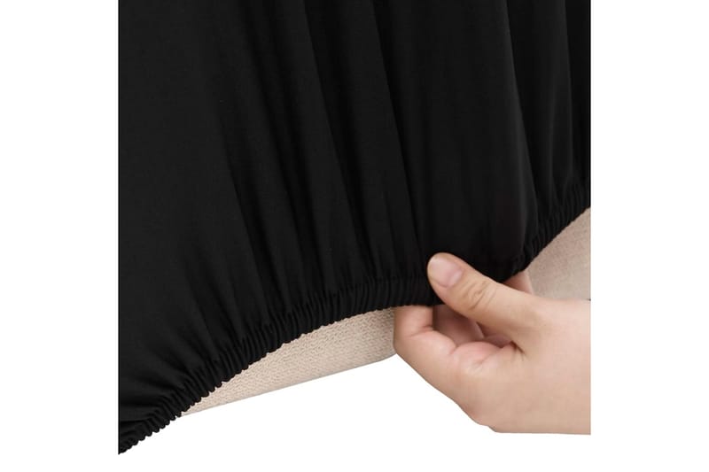 beBasic Sofföverdrag med stretch svart polyesterjersey - Black - Sofföverdrag - Möbelöverdrag