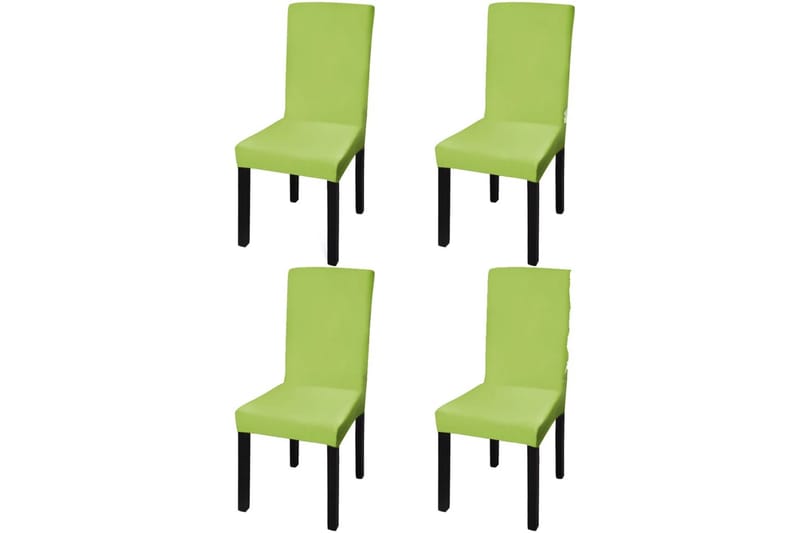 Rakt elastiskt stolsöverdrag 4 st grön - Grön - Stolsöverdrag - Möbelöverdrag