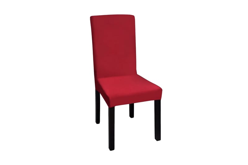 Rakt elastiskt stolsöverdrag 4 st vinröd - Vinröd - Textil & mattor - Möbeltextil - Möbelöverdrag - Stolsöverdrag