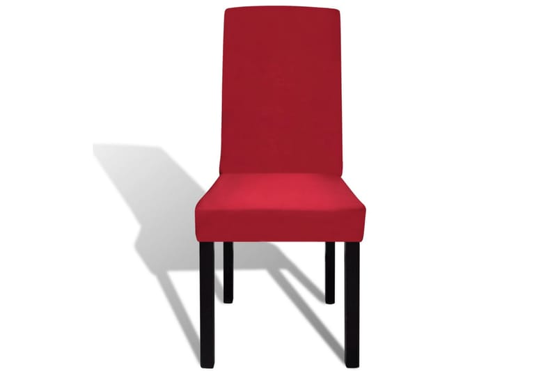 Rakt elastiskt stolsöverdrag 4 st vinröd - Vinröd - Textil & mattor - Möbeltextil - Möbelöverdrag - Stolsöverdrag