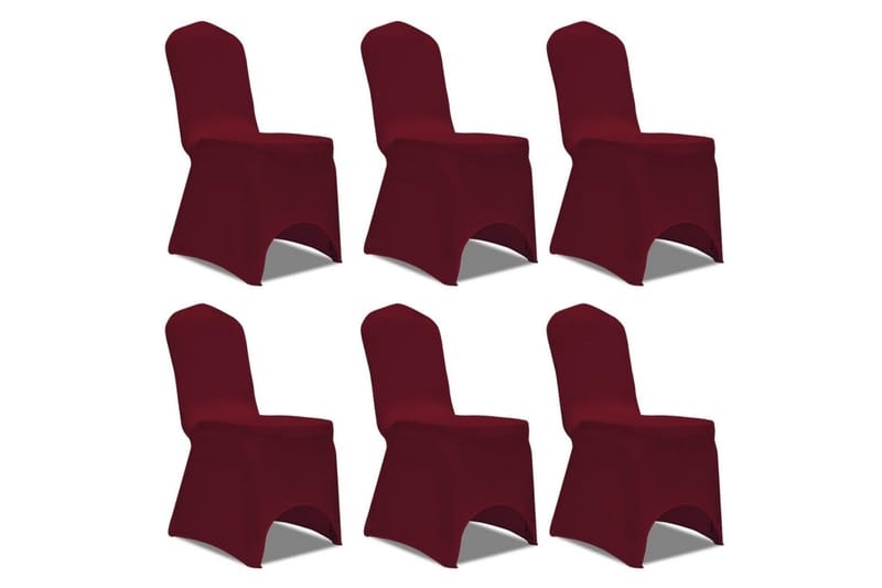 Stolklädsel Stretch Burgundy 6-pack - Vinröd - Textil & mattor - Möbeltextil - Möbelöverdrag - Stolsöverdrag