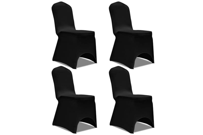 Stolsöverdrag 4 st svart - Svart - Textil & mattor - Möbeltextil - Möbelöverdrag - Stolsöverdrag