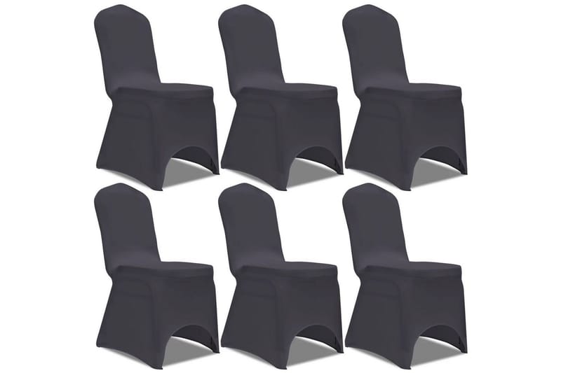 Stolsöverdrag 6 st antracit - Antracit - Textil & mattor - Möbeltextil - Möbelöverdrag - Stolsöverdrag