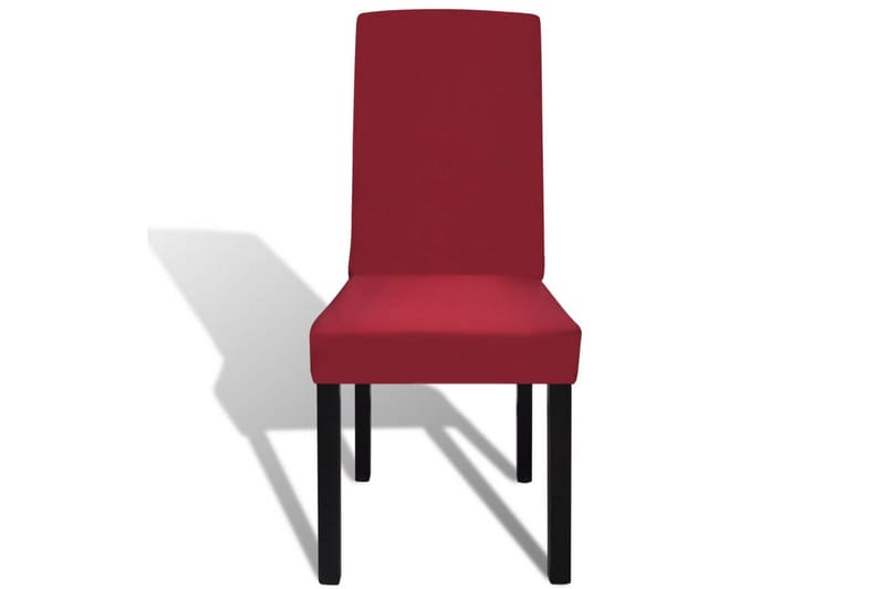 Stolsöverdrag rak modell stretch 6 st vinröd - Vinröd - Textil & mattor - Möbeltextil - Möbelöverdrag - Stolsöverdrag