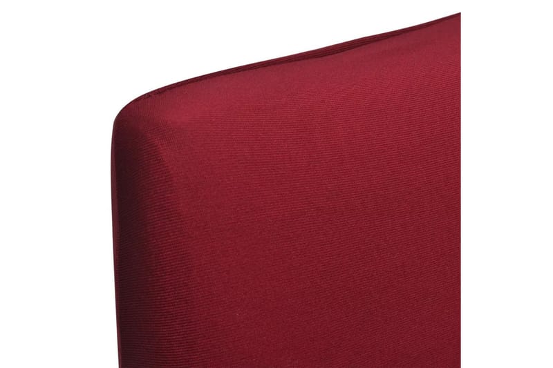 Stolsöverdrag rak modell stretch 6 st vinröd - Vinröd - Textil & mattor - Möbeltextil - Möbelöverdrag - Stolsöverdrag