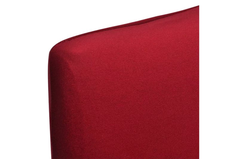 Stolsöverdrag rak modell stretch 6 st vinröd - Vinröd - Textil & mattor - Möbeltextil - Möbelöverdrag - Stolsöverdrag