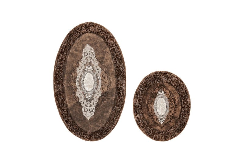 Badrumsmatta Parmood Badrumsmatta 60x100 cm Rektangulär Brun, undefined