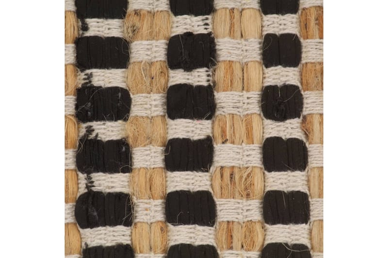 Badrumsmattor handvävd jute beige och svart - Svart - Textil & mattor - Mattor - Badrumsmatta