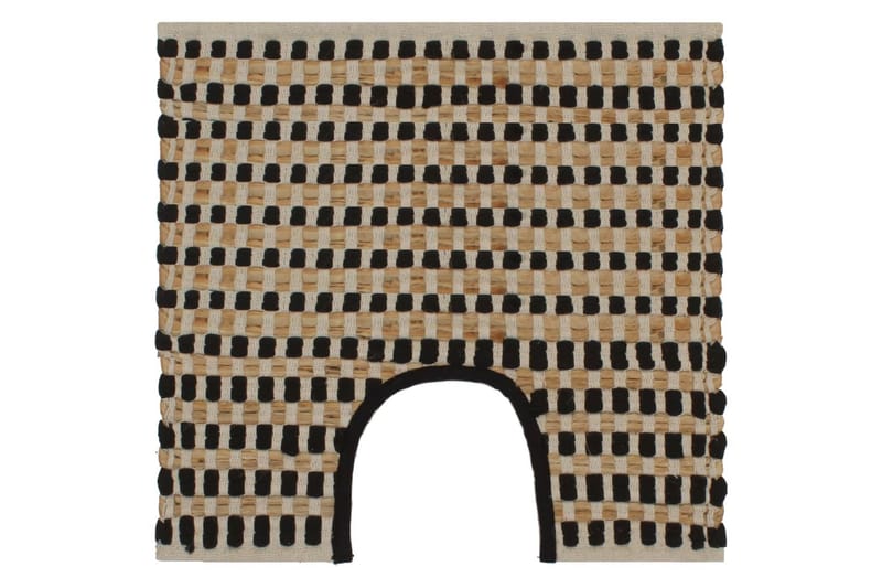 Badrumsmattor handvävd jute beige och svart - Svart - Textil & mattor - Mattor - Badrumsmatta