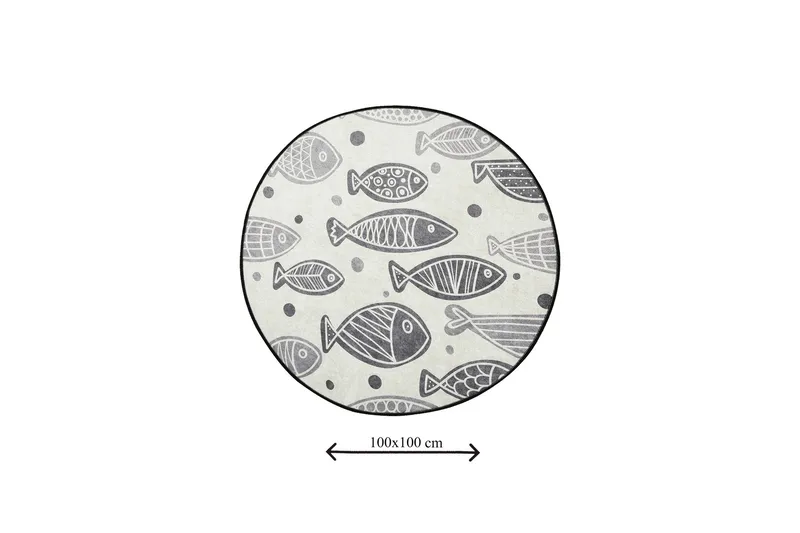 Chilai Home Badmatta 100 Rund - Multi - Textil & mattor - Mattor - Badrumsmatta