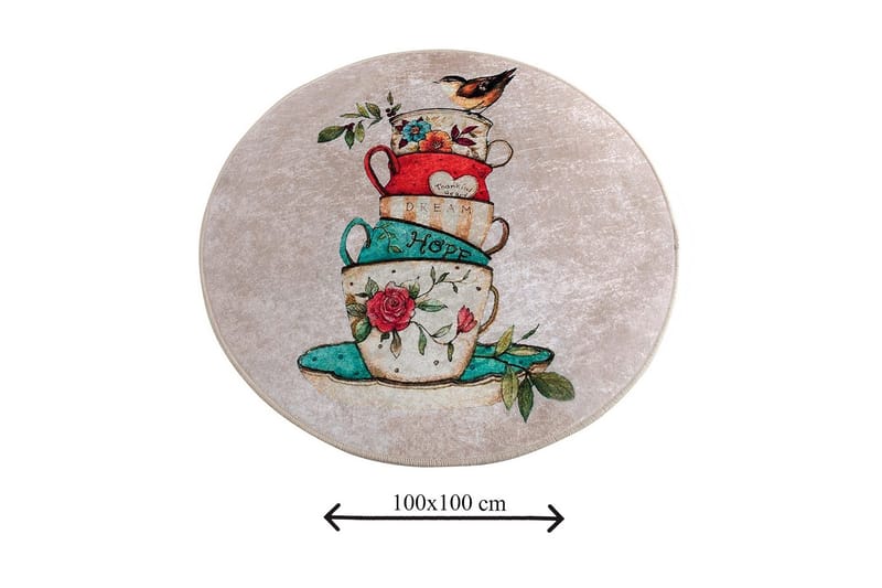 Chilai Home Badmatta 100 Rund - Multi - Textil & mattor - Mattor - Badrumsmatta