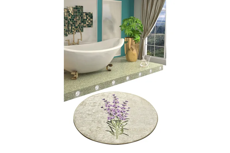 Chilai Home Badmatta 100 Rund - Multi - Textil & mattor - Mattor - Badrumsmatta