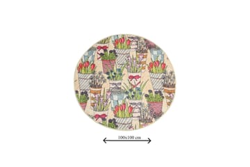 Chilai Home Badmatta 100 Rund - Multi - Textil & mattor - Mattor - Badrumsmatta