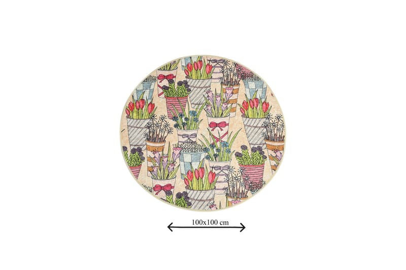 Chilai Home Badmatta 100 Rund - Multi - Textil & mattor - Mattor - Badrumsmatta