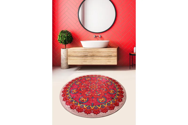 Chilai Home Badmatta 100 Rund - Multi - Textil & mattor - Mattor - Badrumsmatta