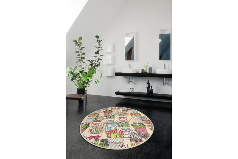 Chilai Home Badmatta 100 Rund - Multi - Textil & mattor - Mattor - Badrumsmatta