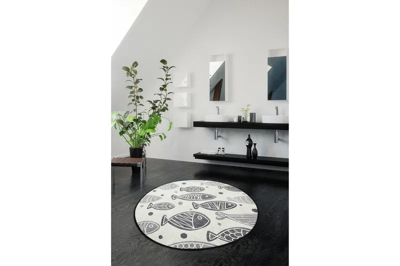 Chilai Home Badmatta 100 Rund - Multi - Textil & mattor - Mattor - Badrumsmatta