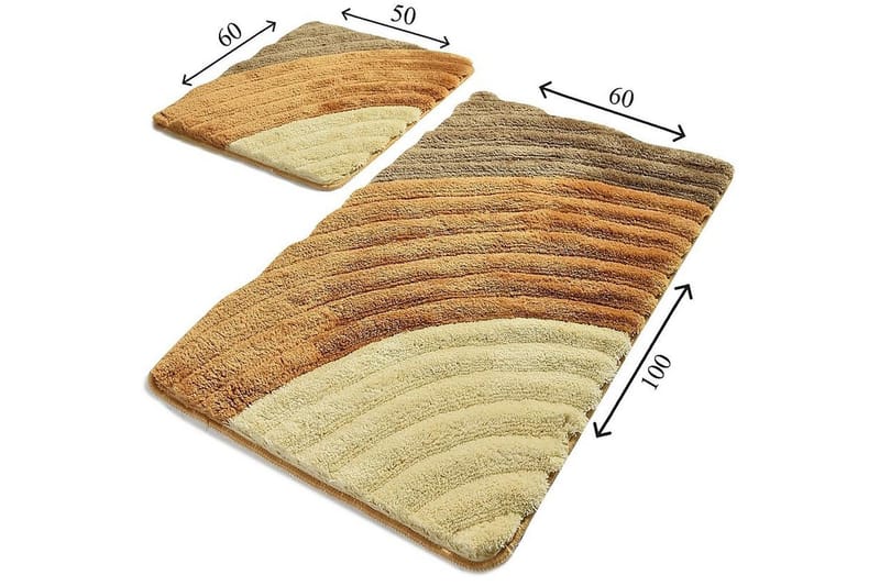 Chilai Home Badmatta Set om 2 - Multi - Textil & mattor - Mattor - Badrumsmatta