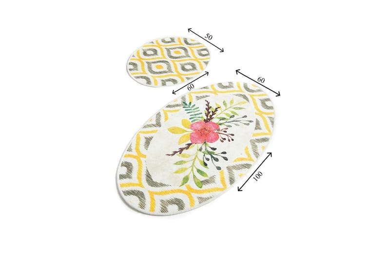 Chilai Home Badmatta Set om 2 - Multi - Textil & mattor - Mattor - Badrumsmatta